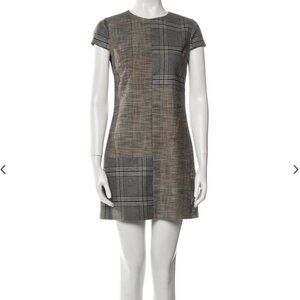 Alice and Olivia Coley Mixed Plaid A-Line Shift Dress